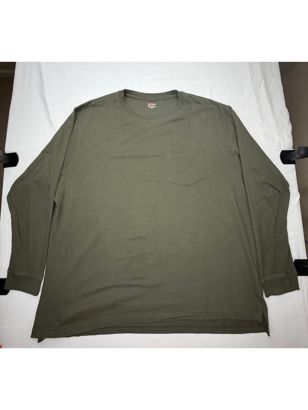 Craftsman Men's Shirt Long Sleeve Pullover Crew Neck Cotton Size XL Green
